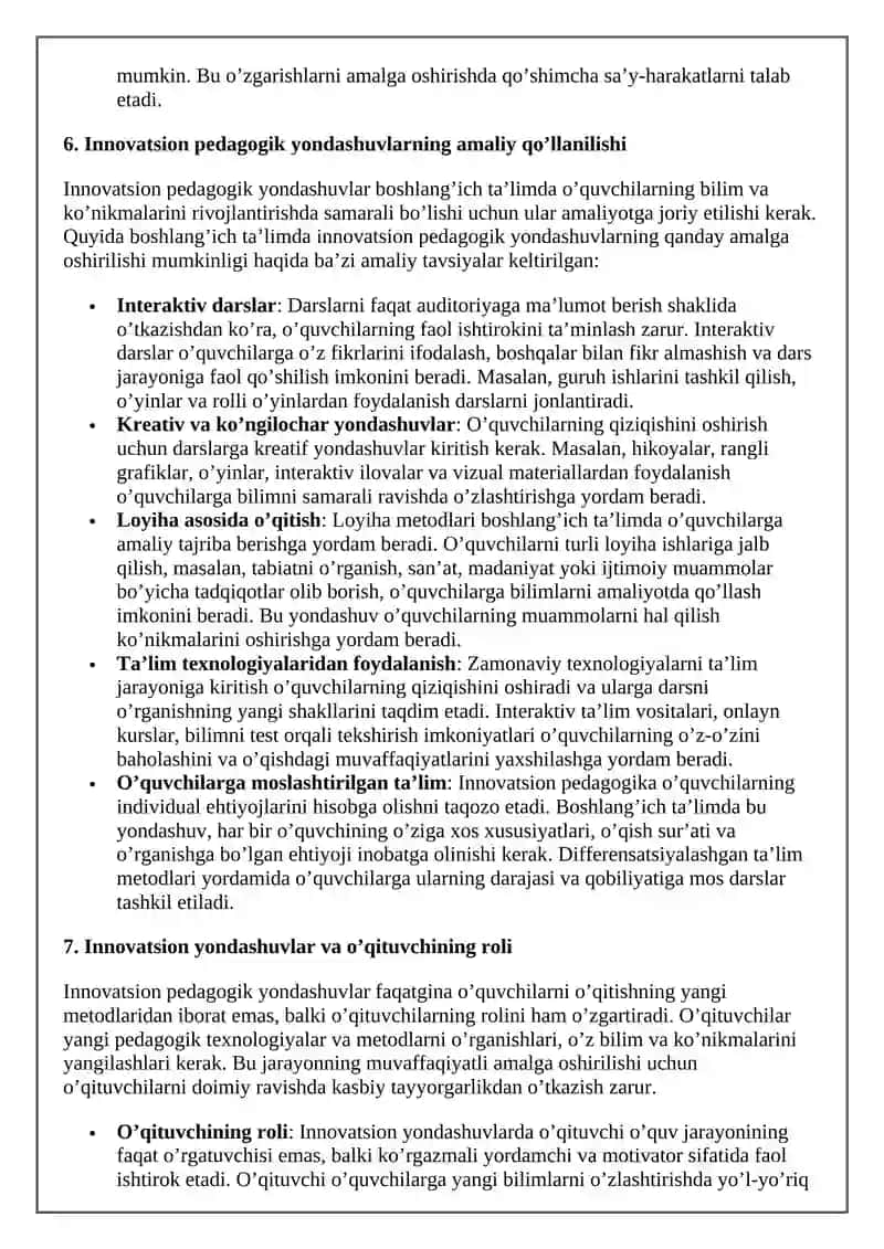 Boshlang’ich ta’lim fanlarini o’qitishda innovatsion yondashuv 4