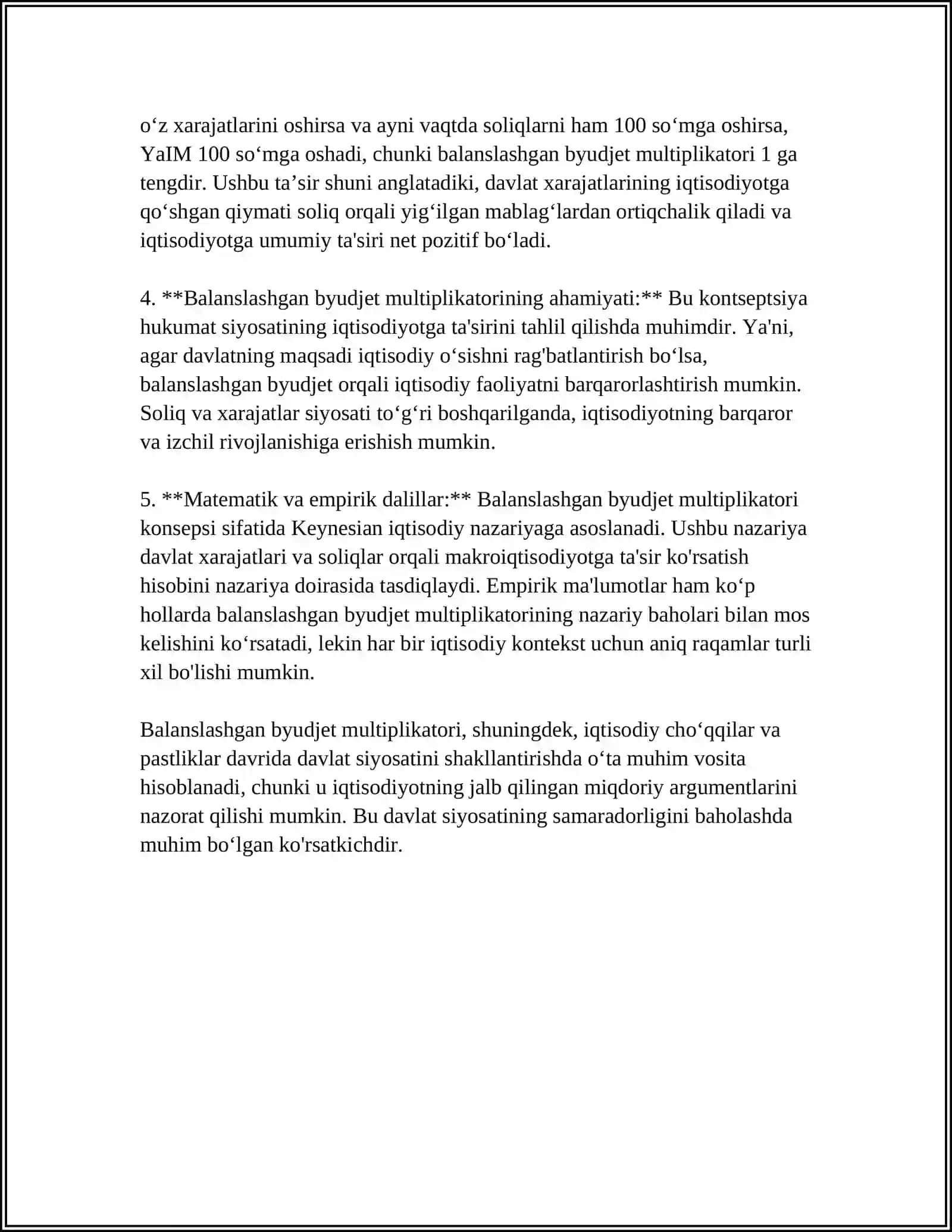 BALANSLASHGAN BYUDJET MULTIPLIKATORI 4