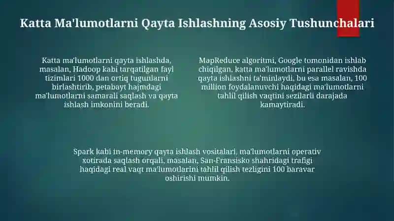 Katta Ma'lumotlarni Qayta Ishlash Texnologiyalari 4