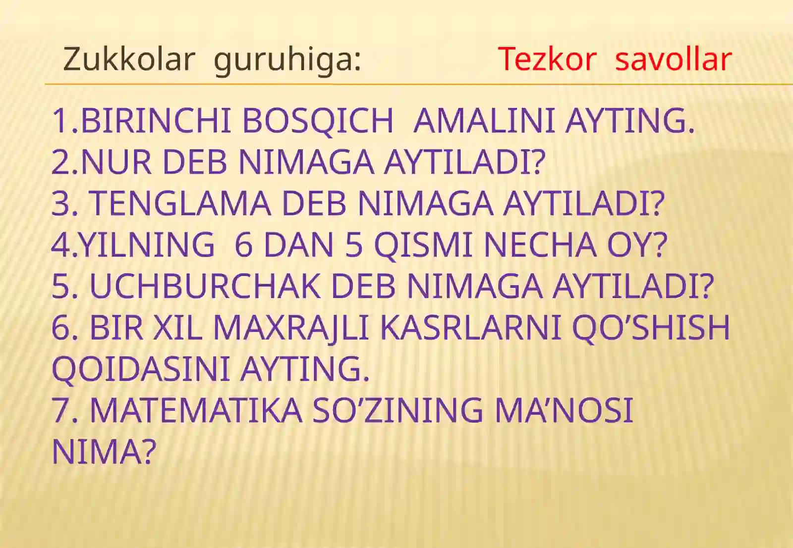 O'nli kasrlarni taqqoslash 4