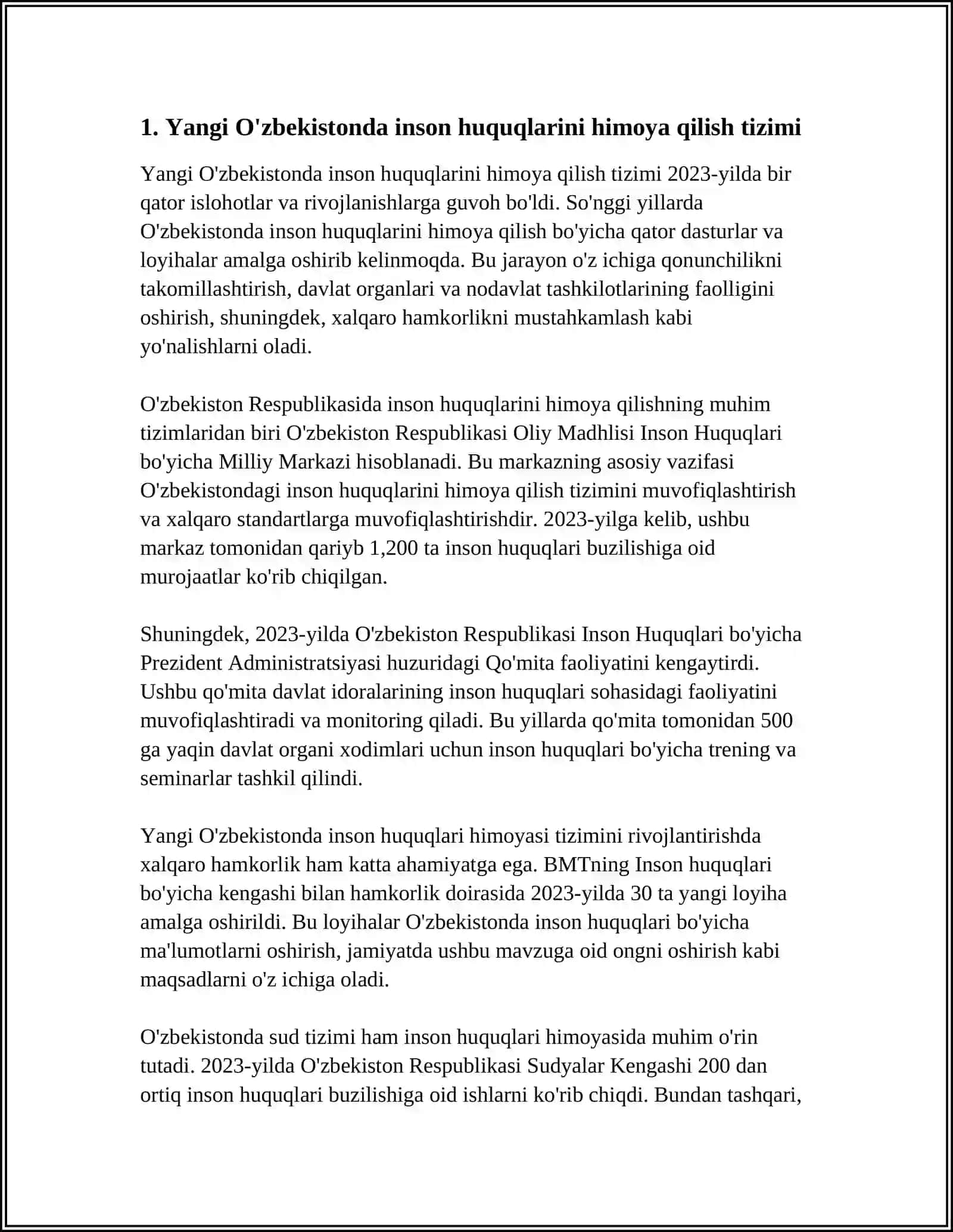 Yangi O'zbekistonda inson haq-huquqlari va erkinliklari kafolatinig yaratilishi 4