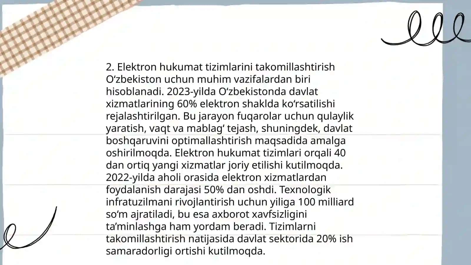 Raqamli iqtisodiyotning asosiy rivojlanish yo'nalishlari "Raqamli O'zbekiston-2030"strategiyasi va uning mohiyati 4
