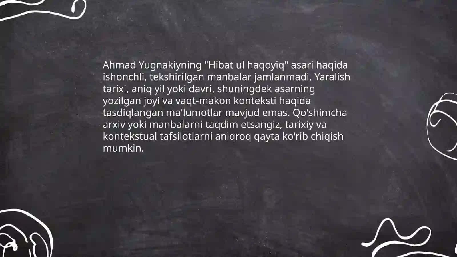 Ahmad Yugnakiy Hibat ul haqoyiq asari 4