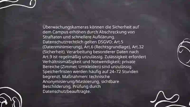 Datenschutz und DSGVO bei Universitätsüberwachungskameras 4