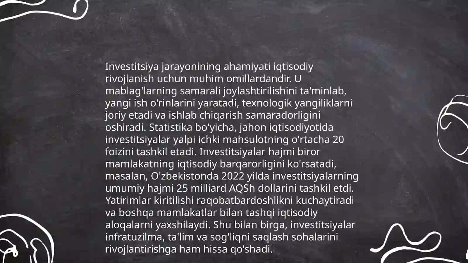 Investitsiya muhiti va investitsiya jarayoni 4