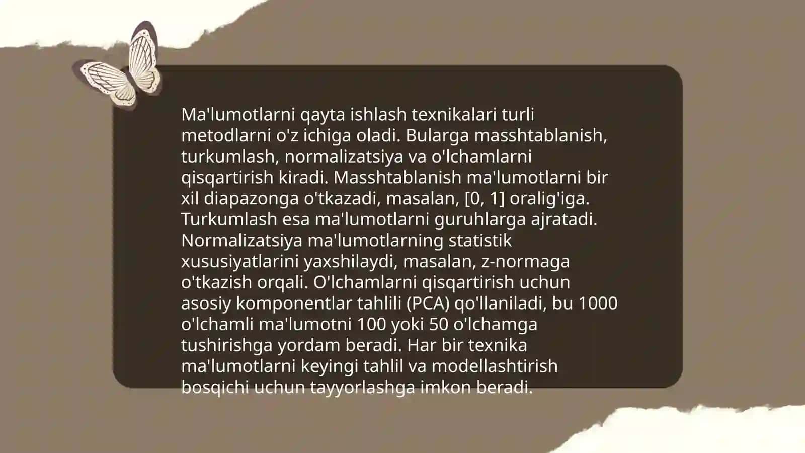 Ma’lumotlarni yig‘ish, qayta ishlash va tahlil qilish 4