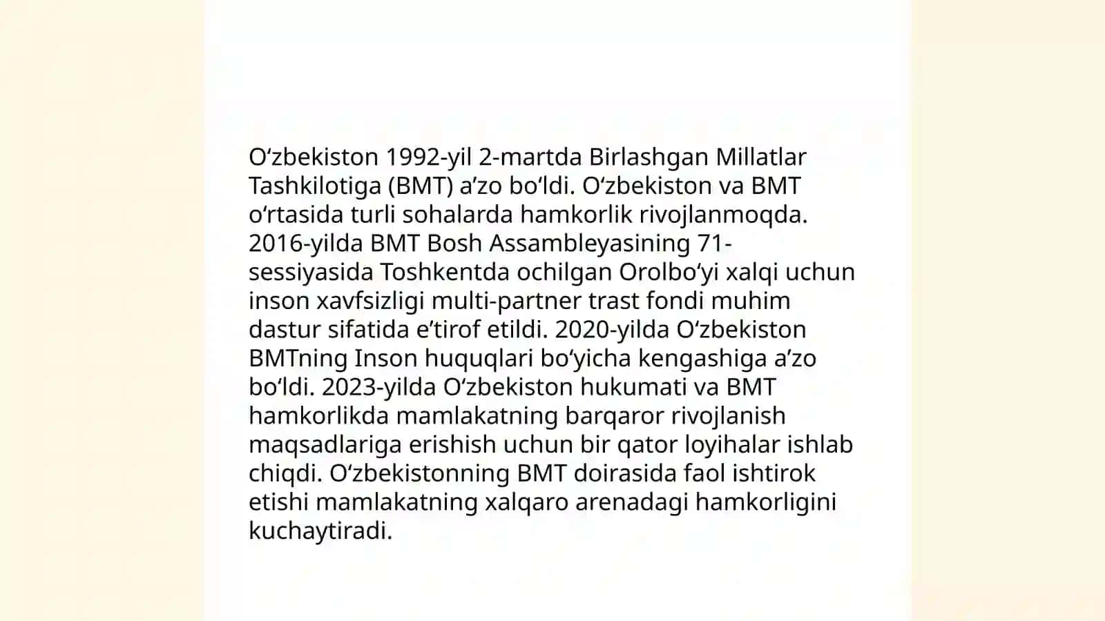 O'zbekiston va jahon hamjamiyati 4