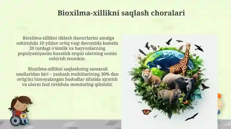 Hayvonot olamining xilma xilligi va ularning tabiatda tutgan oʻrni 4