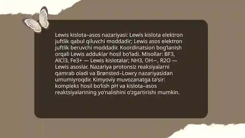 Kislota asos muvozanati va vodorod ko’rsatkichi 4