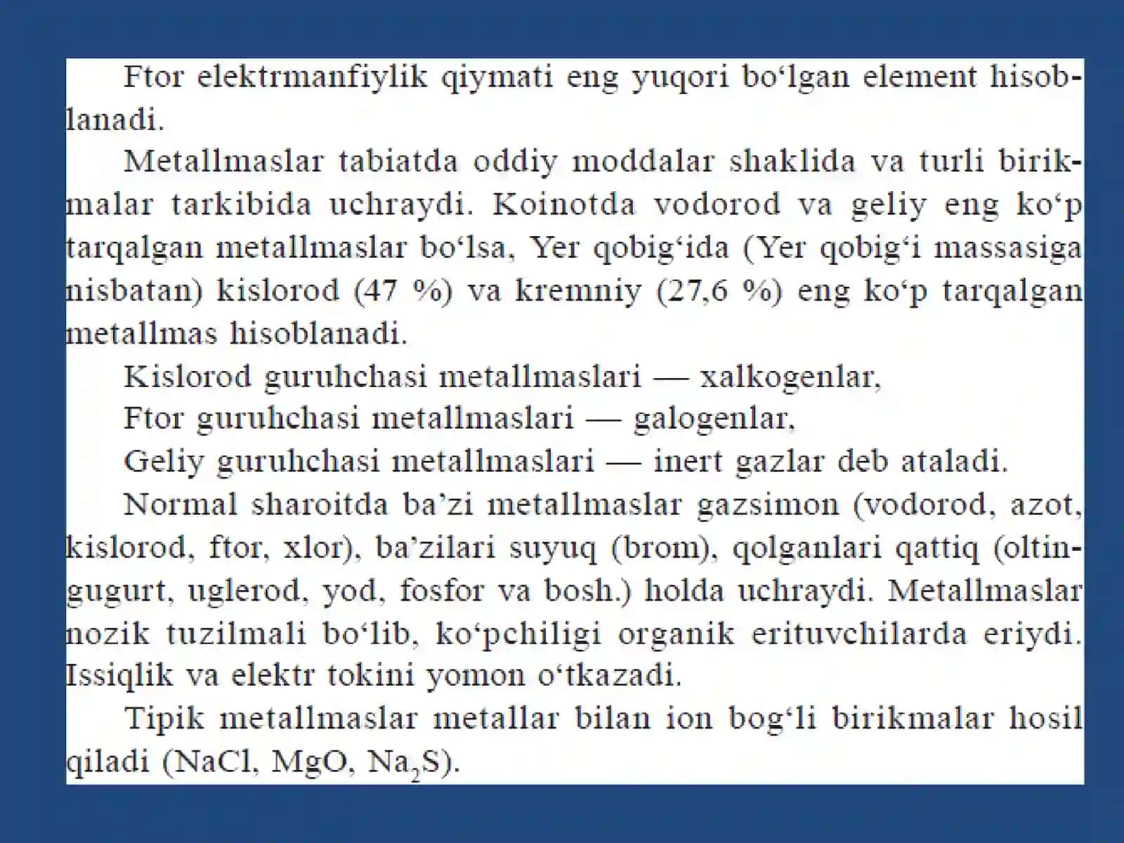 Metallmaslar va ularning o’ziga xos xususiyatlari 4