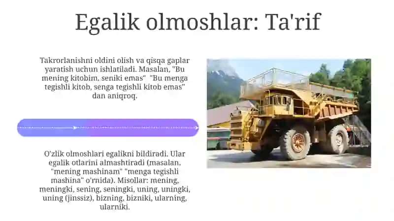 O'zlik olmoshlari: Ta'rif 4