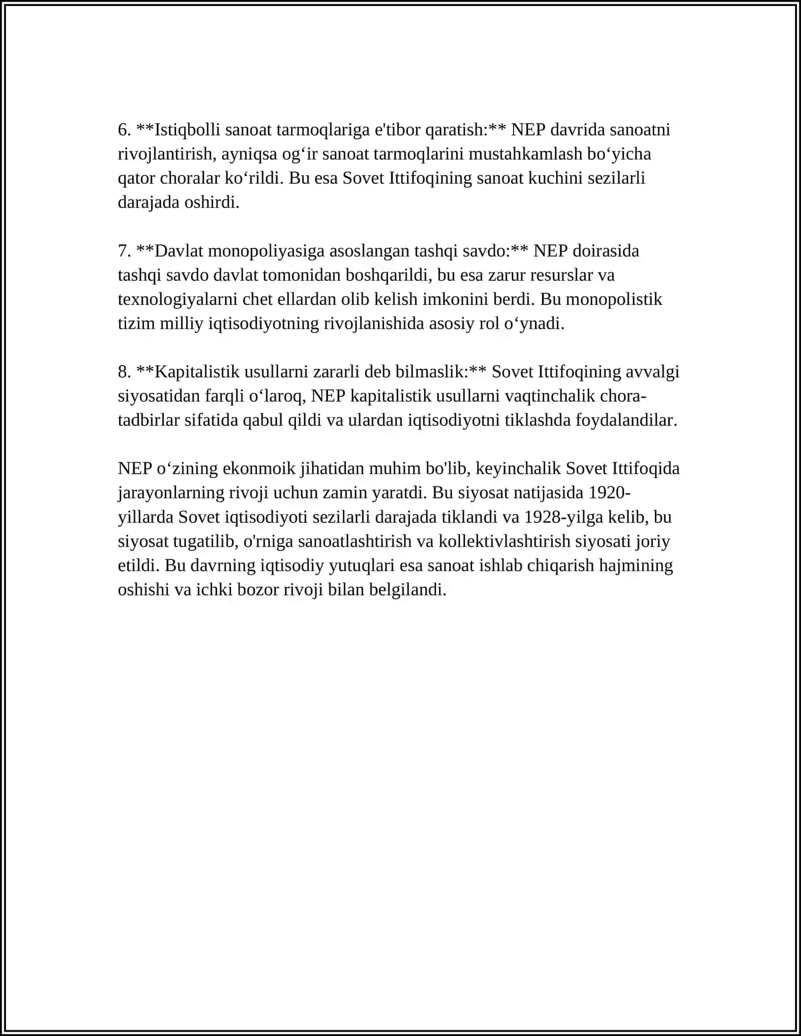 YANGI IQTISODIY SIYOSIY VA UNI TURKISTONDA AMALGA OSHIRISH UCHUN URUNISHLLAR 4