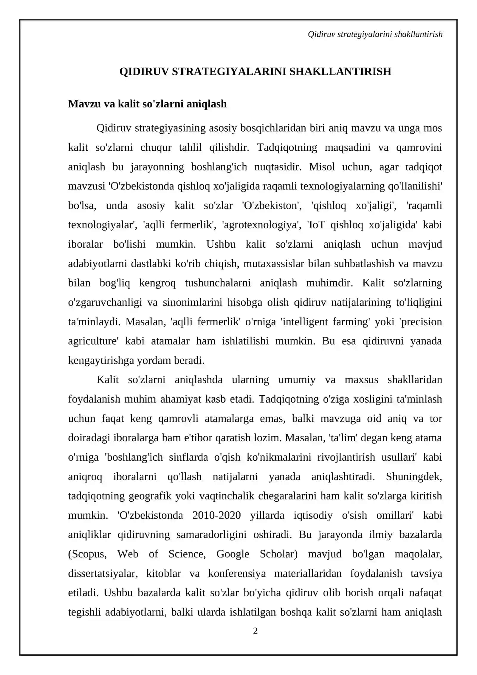 Adabiyotlarni izlash va tanlash 4