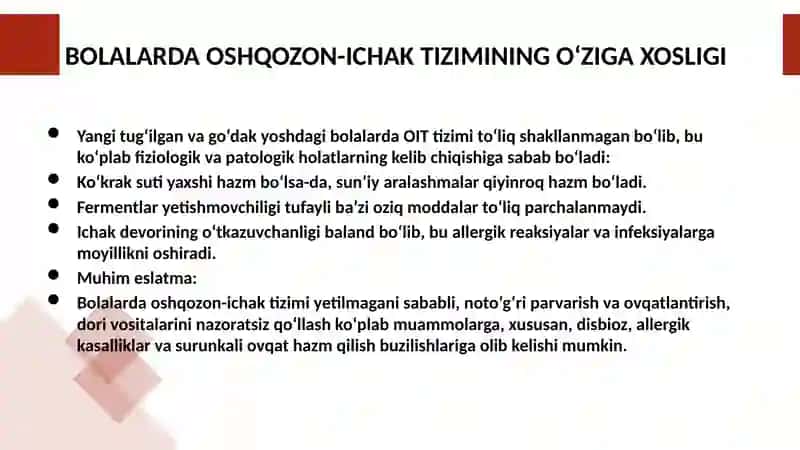 Bolalarda hazm tizimi 4