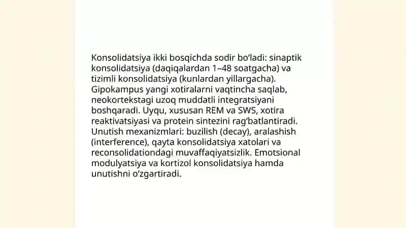 Xotira. Tafakkur 4