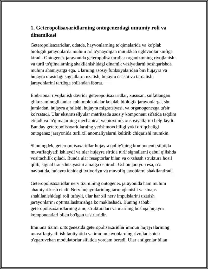 ONTOGENEZ VA KASALLIKLARDA GETEROPOLISAXARIDLARNI O'ZGARISHI 4