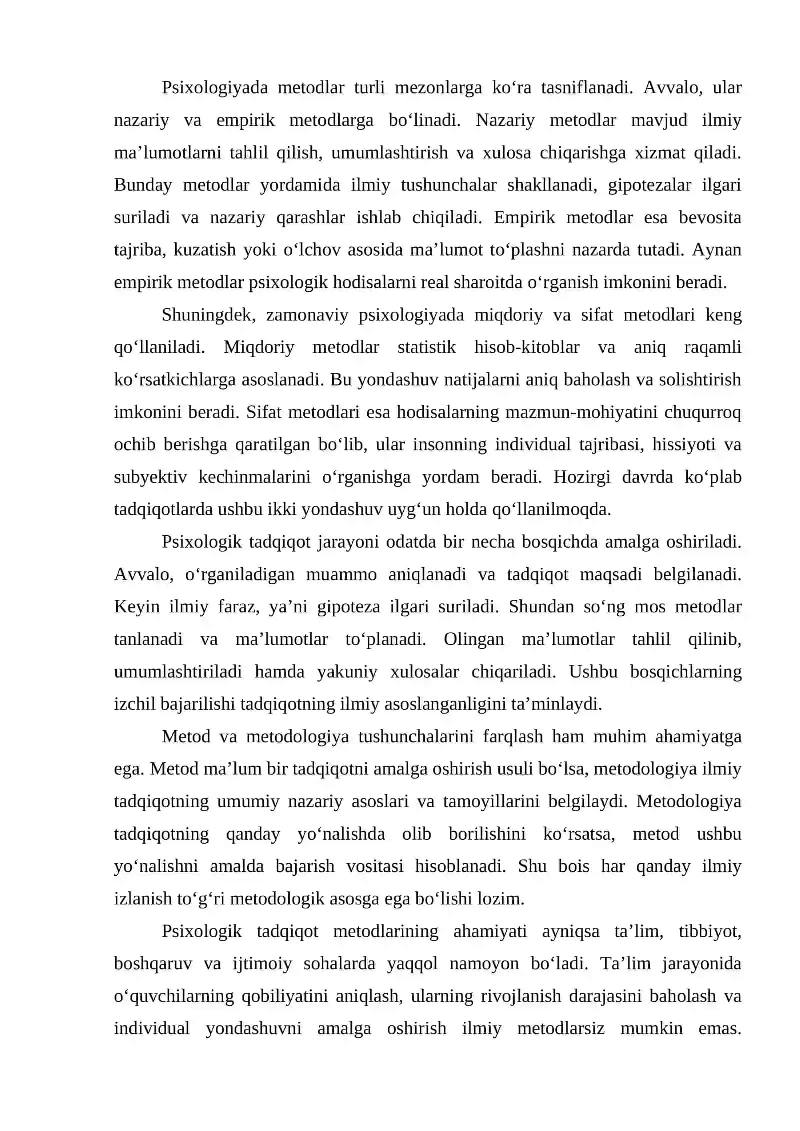 Psixologiyaning asosiy ilmiy-tadqiqot metodlari 4