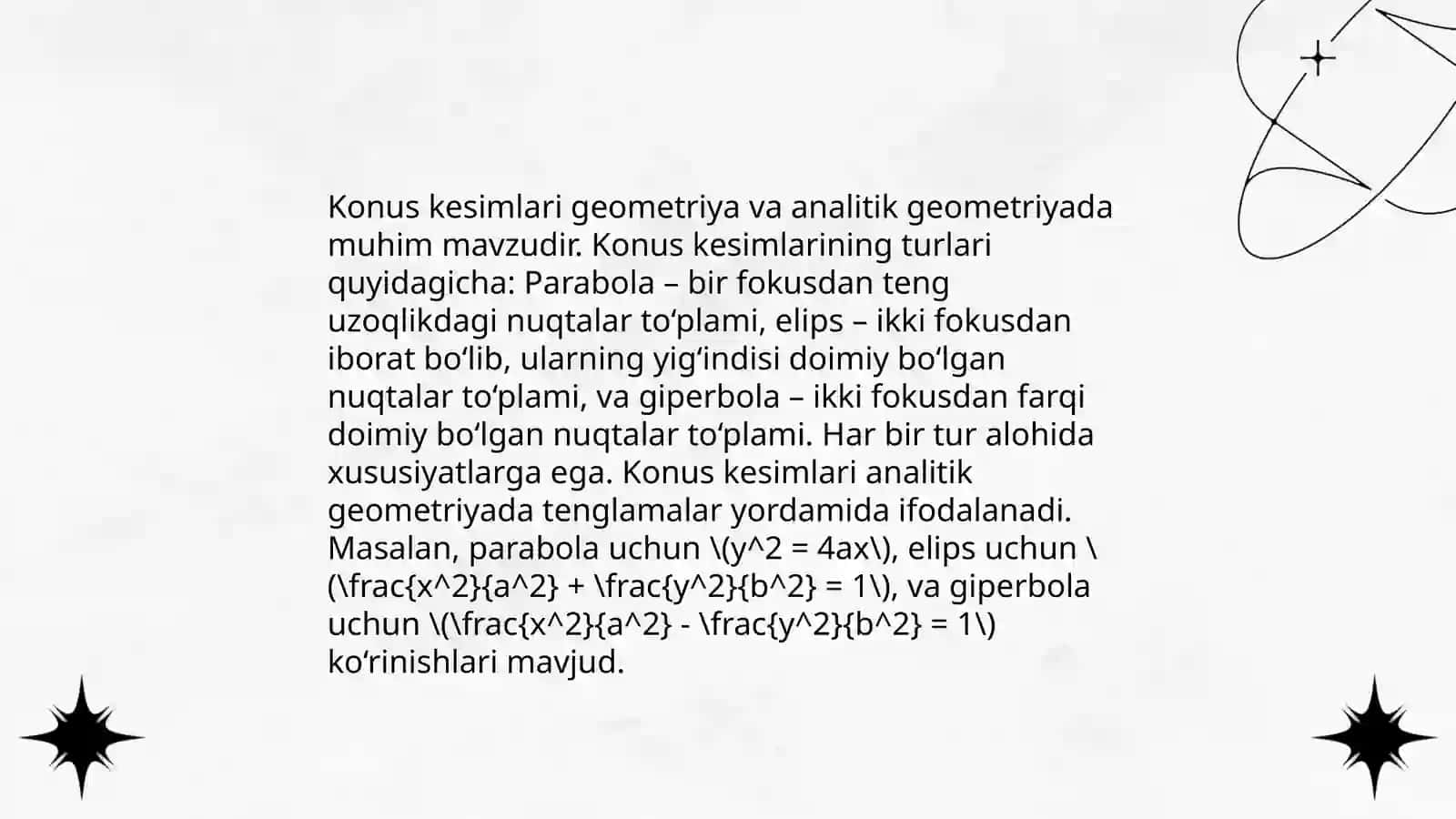 Ikkinchi tartibli chiziqlar 4