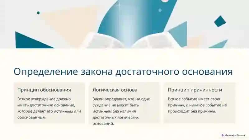 Закон достаточного основания 4