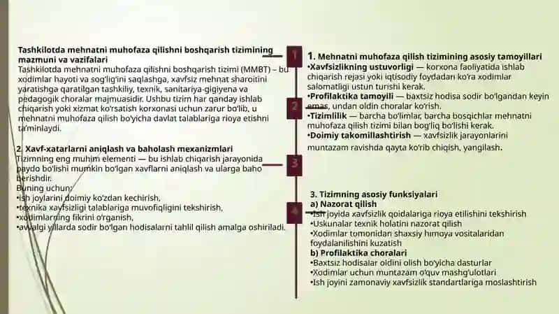 Mehnatni muhofaza qilishni boshqarish tizimi 4