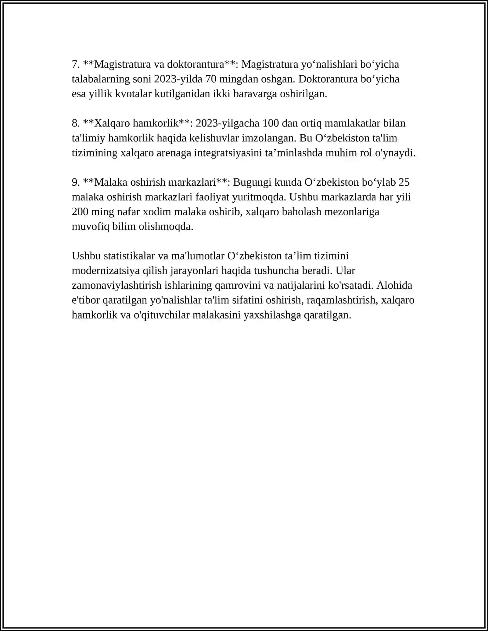 Oʻzbekiston Respublikasida taʼlim tizimini rivojlantirishning konseptual asoslari 4