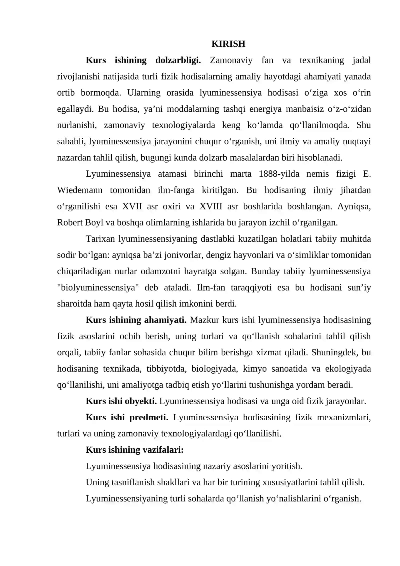 LYUMINESSENSIYA HODISASI VA UNING QO‘LLANILISHI 4