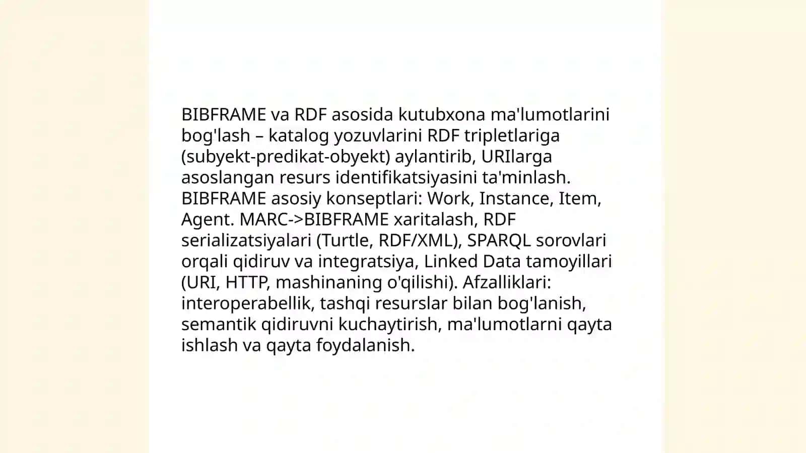 Elektron kataloglashtirish texnologiyalari va avtomatlashtirilgan axborot-qidiruv tizimlari 4