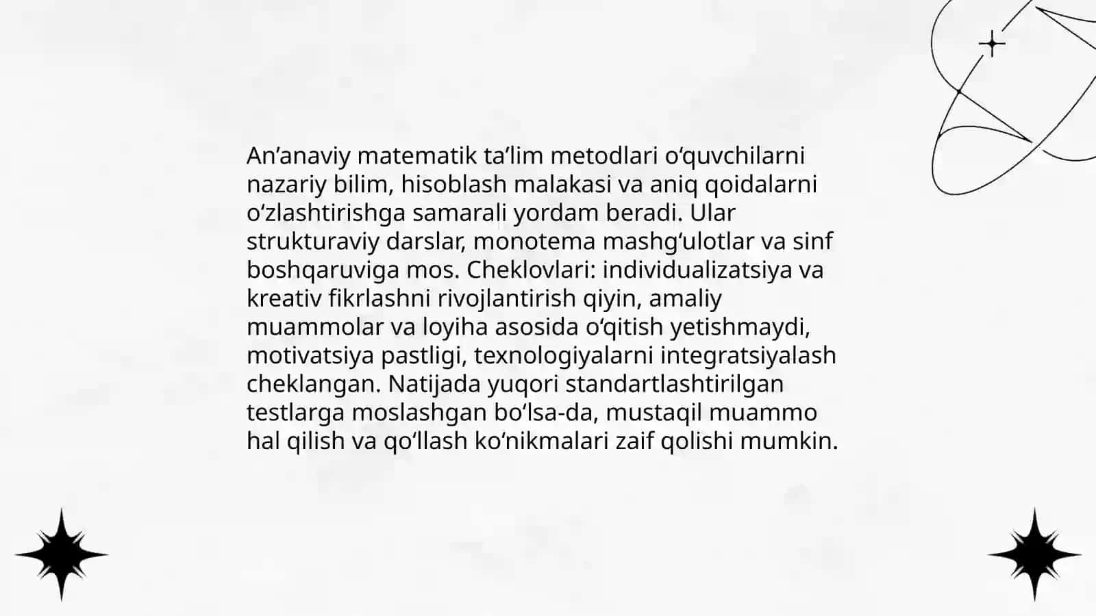 Matematik ta’limda an’anaviy va noan’anaviy ta’lim texnologiyalari 4