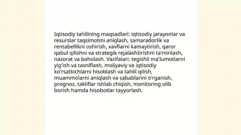 Iqtisodiy tahlilning asosiy tushunchalari va uning ahamiyati 4