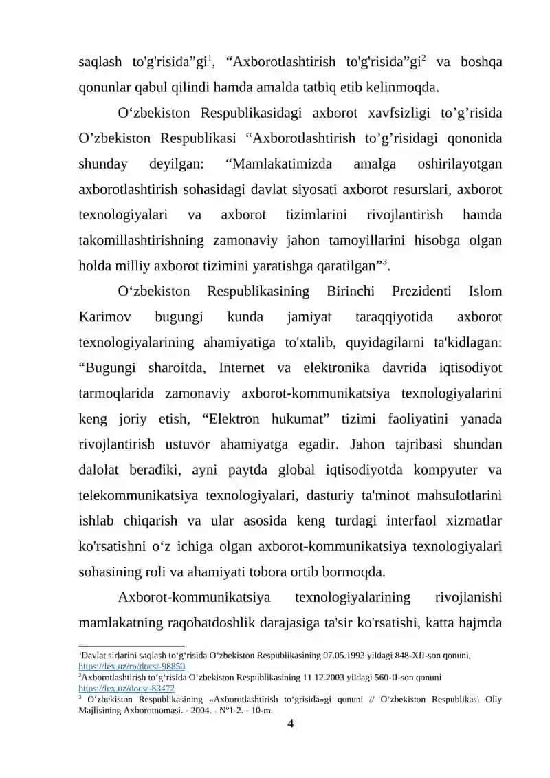 Kiberxavfsizlik: zamonaviy tahdidlar va ma’naviy huquqiy himoya strategiyalari 4