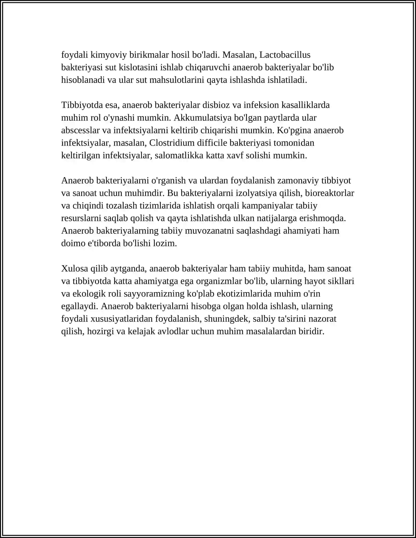 ANAEROB BAKTERIYALARNI TOZA KULTURALARINI AJRATIB OLISH VA IDENTIFIKATSIYA QILISH 4