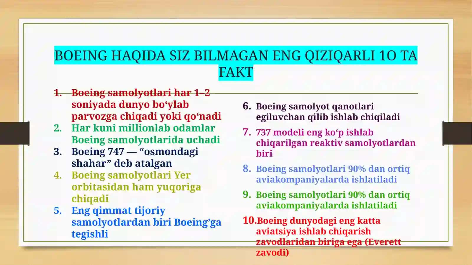 DUNYODAGI ENG YIRIK AVIATSIYA VA KOSMIK KORPORATSIYALAR HAQIDA BILARMIDINGIZ?BOEING MISOLIDA BOSHQARUV MODELI VA HUQUQIY NIZOLAR EVOLYUTSIYASI 4