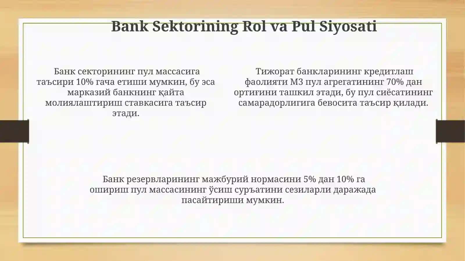 Pul Siyosatning Nazariy Asoslari 4