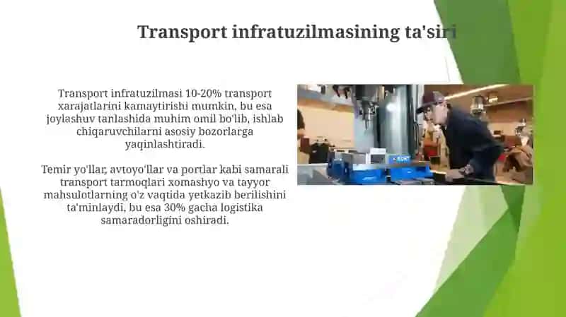 Sanoat tarmoqlarini joylashtirishning asosiy omillari 4