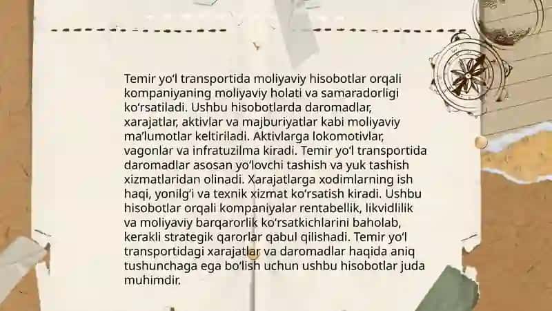 Temir yoʻl tizimida hisob-kitoblar tizimini va shakllari 4