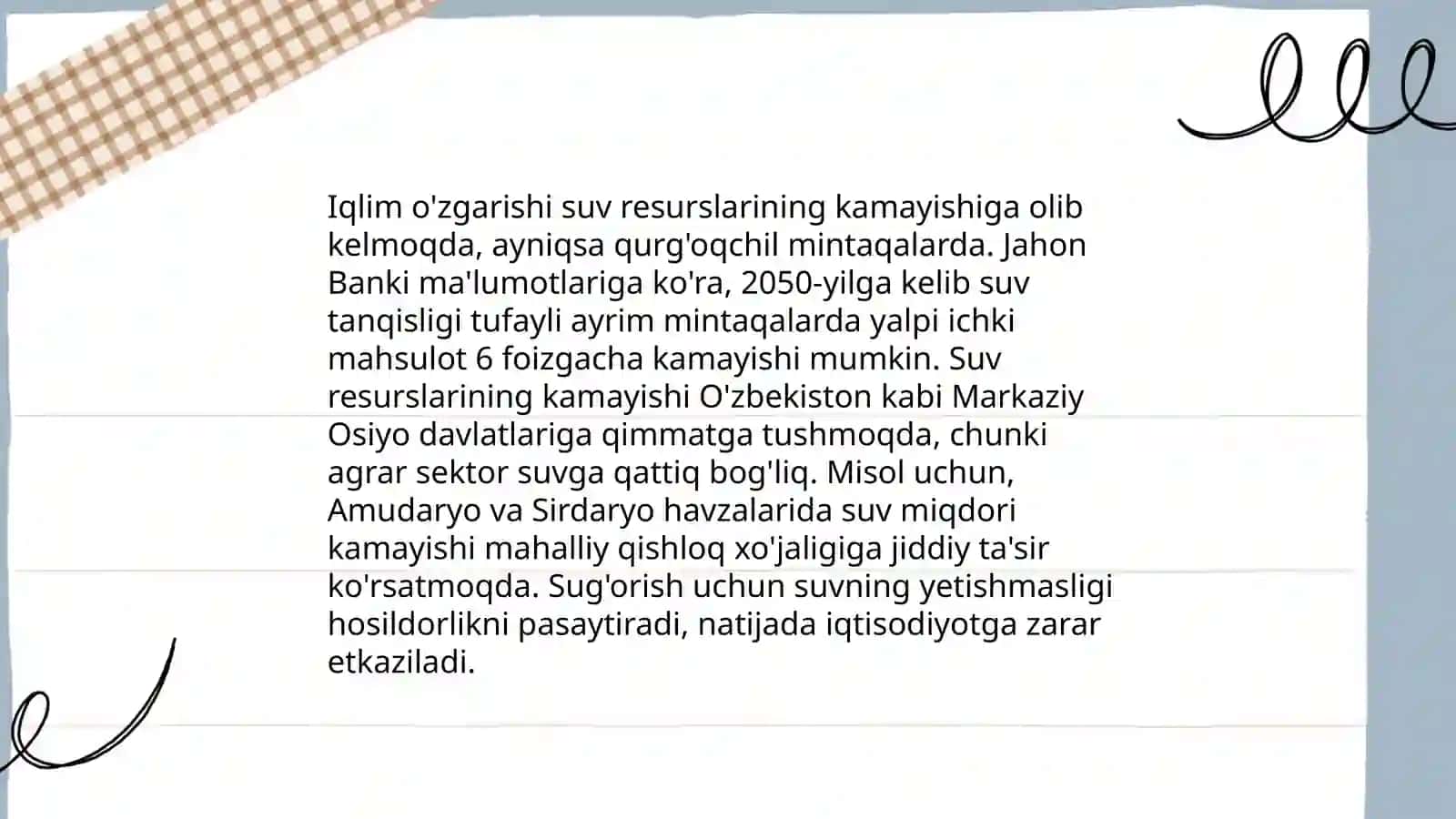 Iqlim o'zgarishi kimga "qimmatga tushyapti" 4