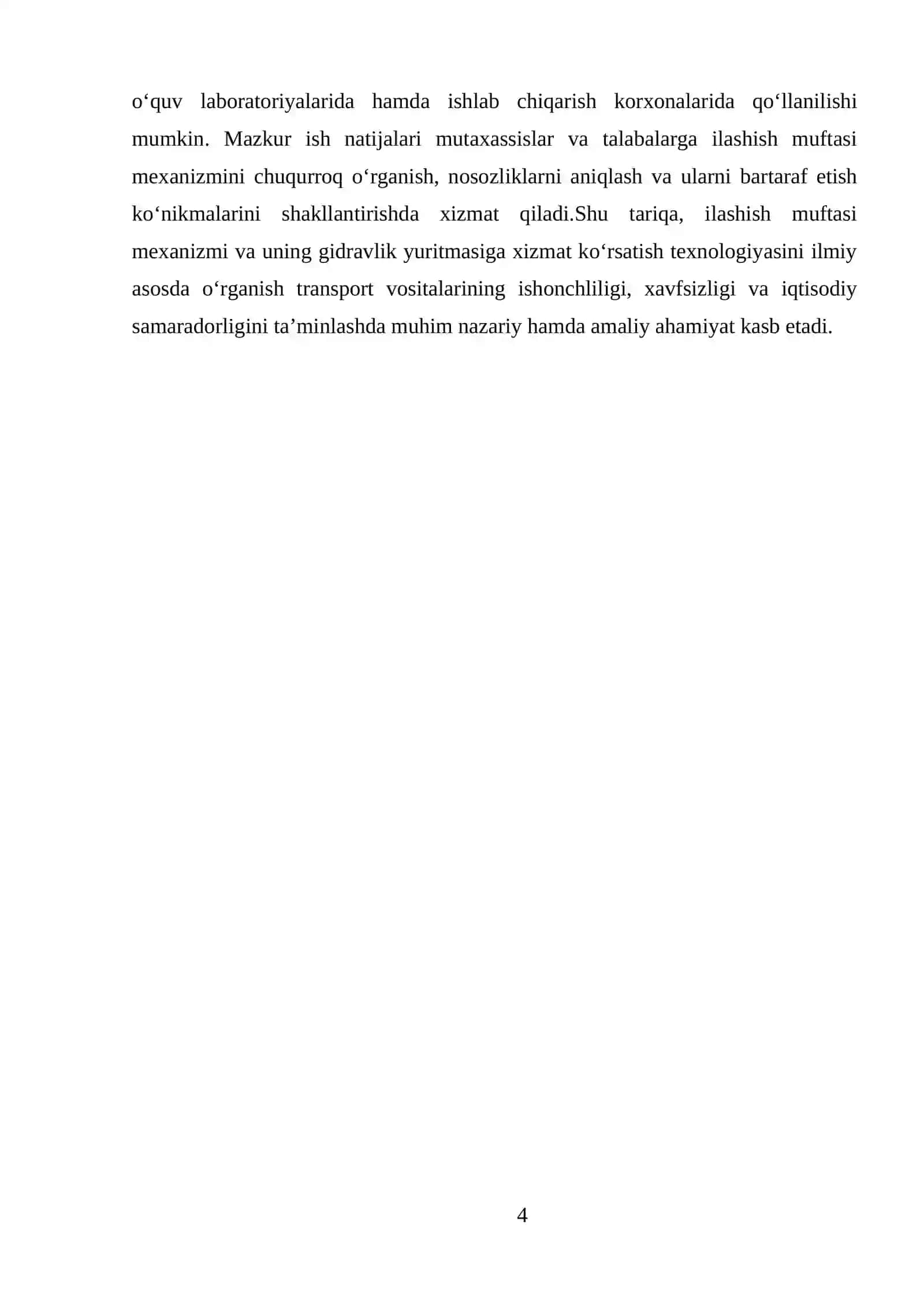 Ilashish muftasi mexanizmi detallarni qismlarga ajratish, gidravlik yuritmaga xizmat ko'rsatish texnologik xaritasi 4