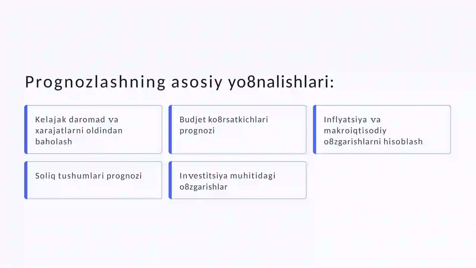 Moliyaviy rejalashtirish va Prognozlash 4