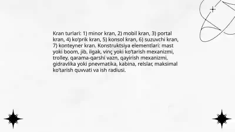 Yordamchi yuk ko'tarish mashinalari 4