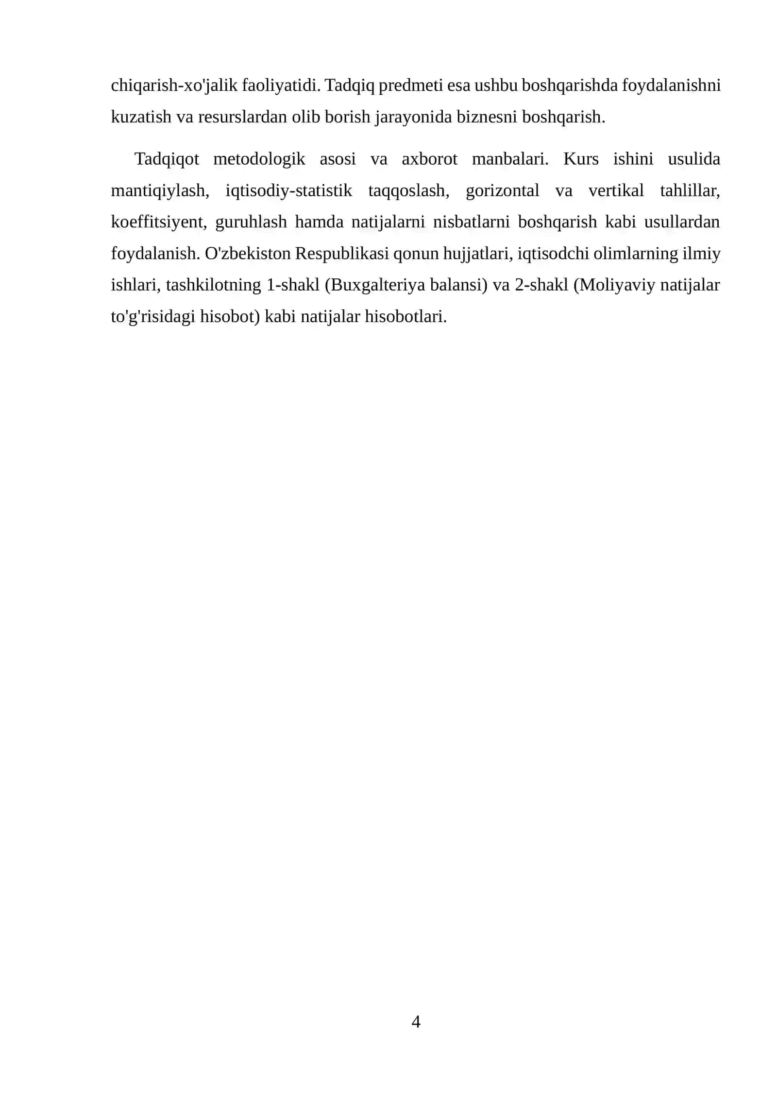 Korxona moliyaviy barqarorligini tahlil qilish 4