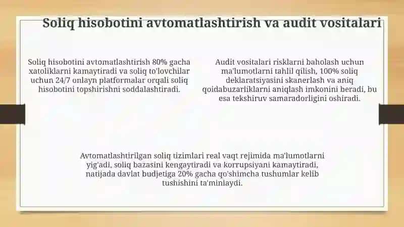 Soliq organlari faoliyatida dasturiy mahsulotlar 4