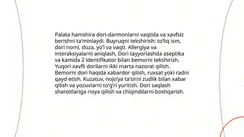 Palata hamshira vazifalari 4