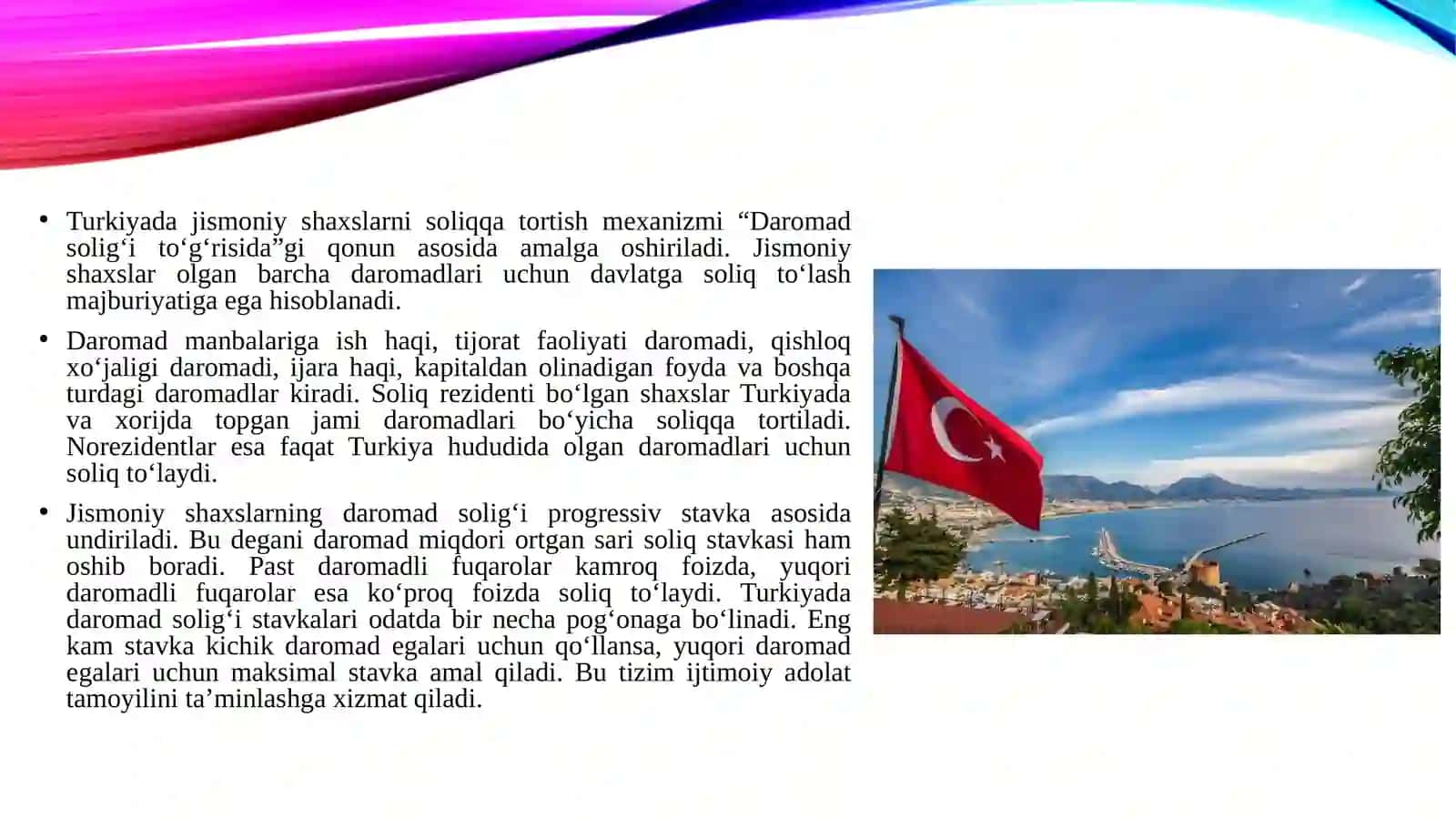 Turkiya soliq tizimida yuridik va jismoniy shaxslarni soliqqa tortish mexanizmi 4