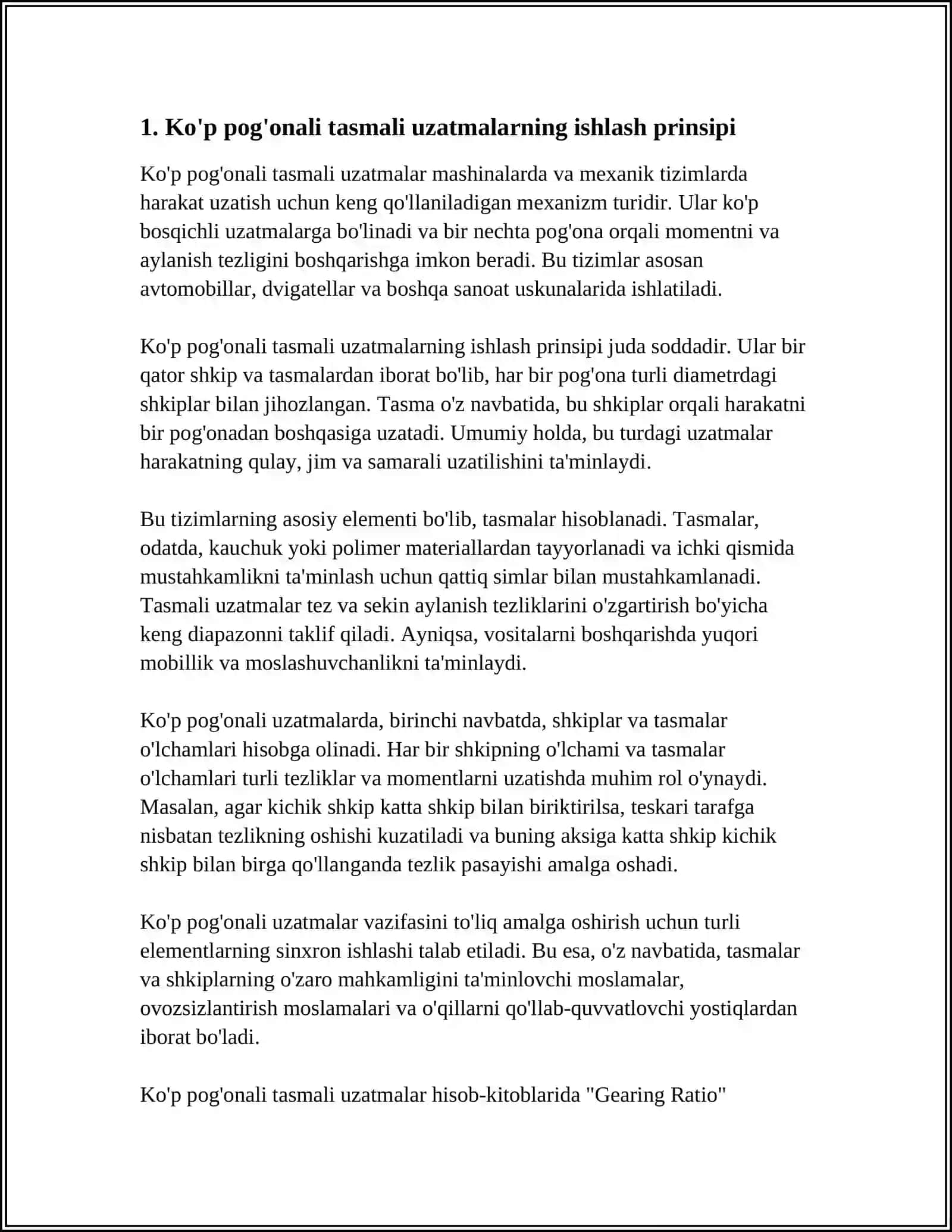 KO'P POGʻONALI TASMALI UZATMALAR 4