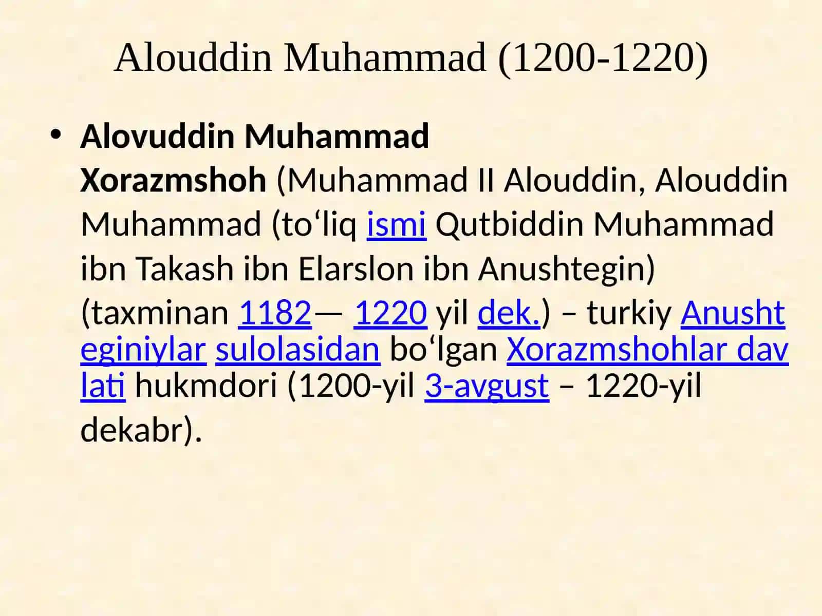 Xorazmshoh hukmdorlar shaxsiyati 4