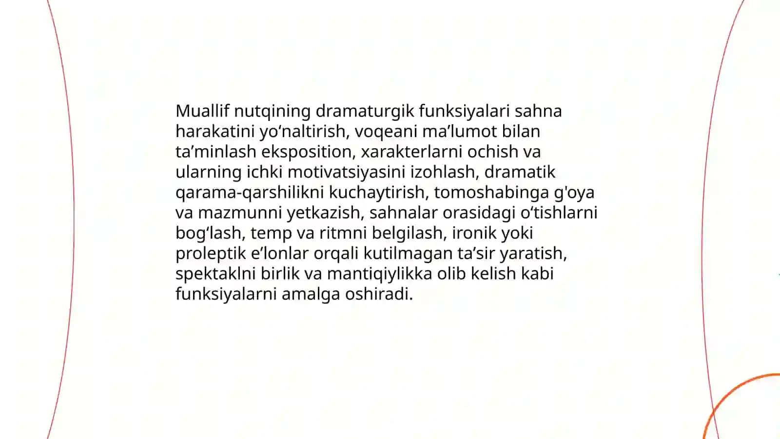 Dramatik asarlarda muallif nutqining oʻrni 4