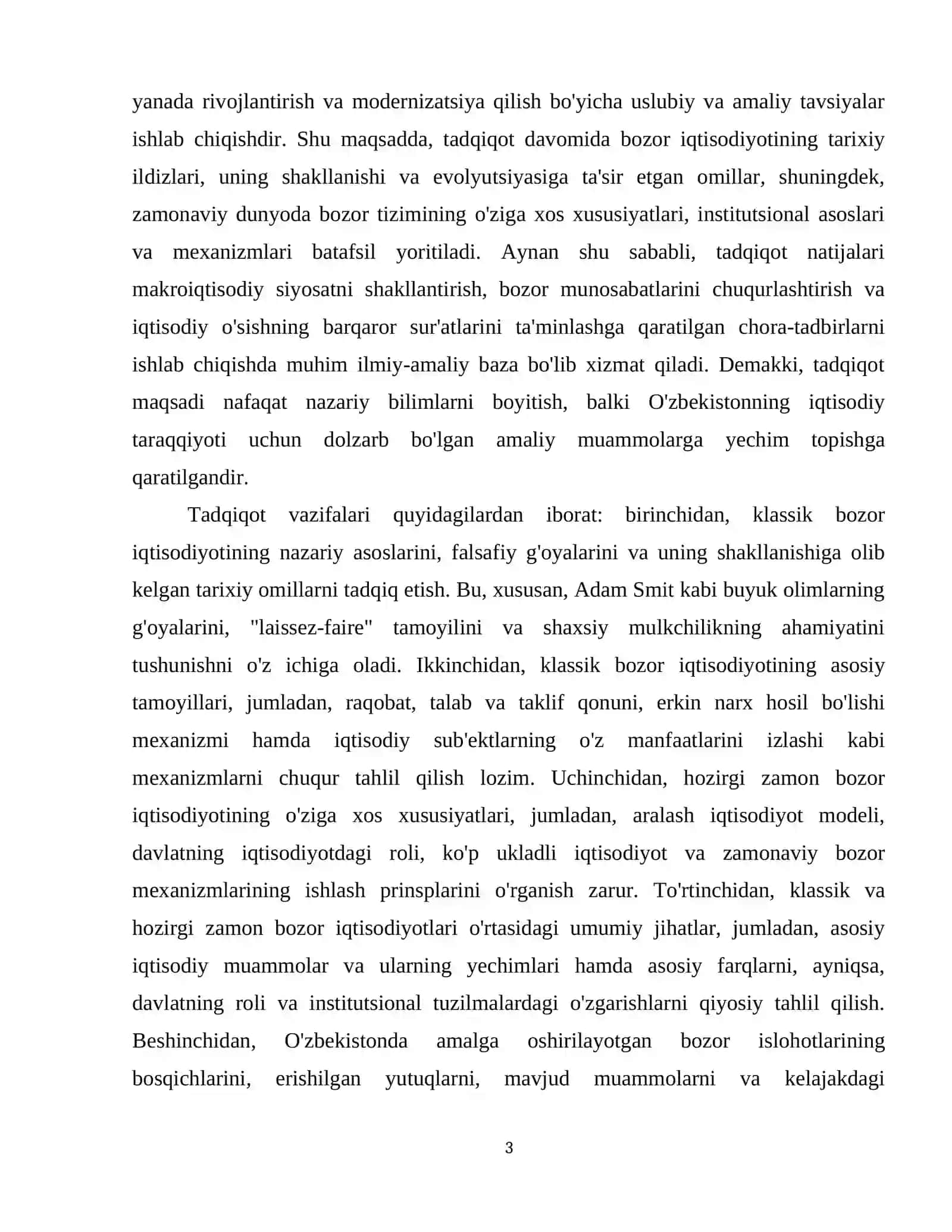Klassik va hozirgi zamon bozor iqtisodiyoti, ularning umumiy tomonlari va farqlari. 4
