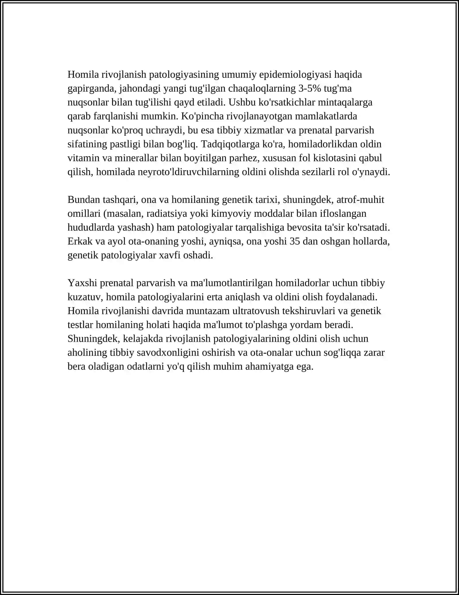 ONA QORNIDA RIVOJLANISH PATOLOGIYASI 4