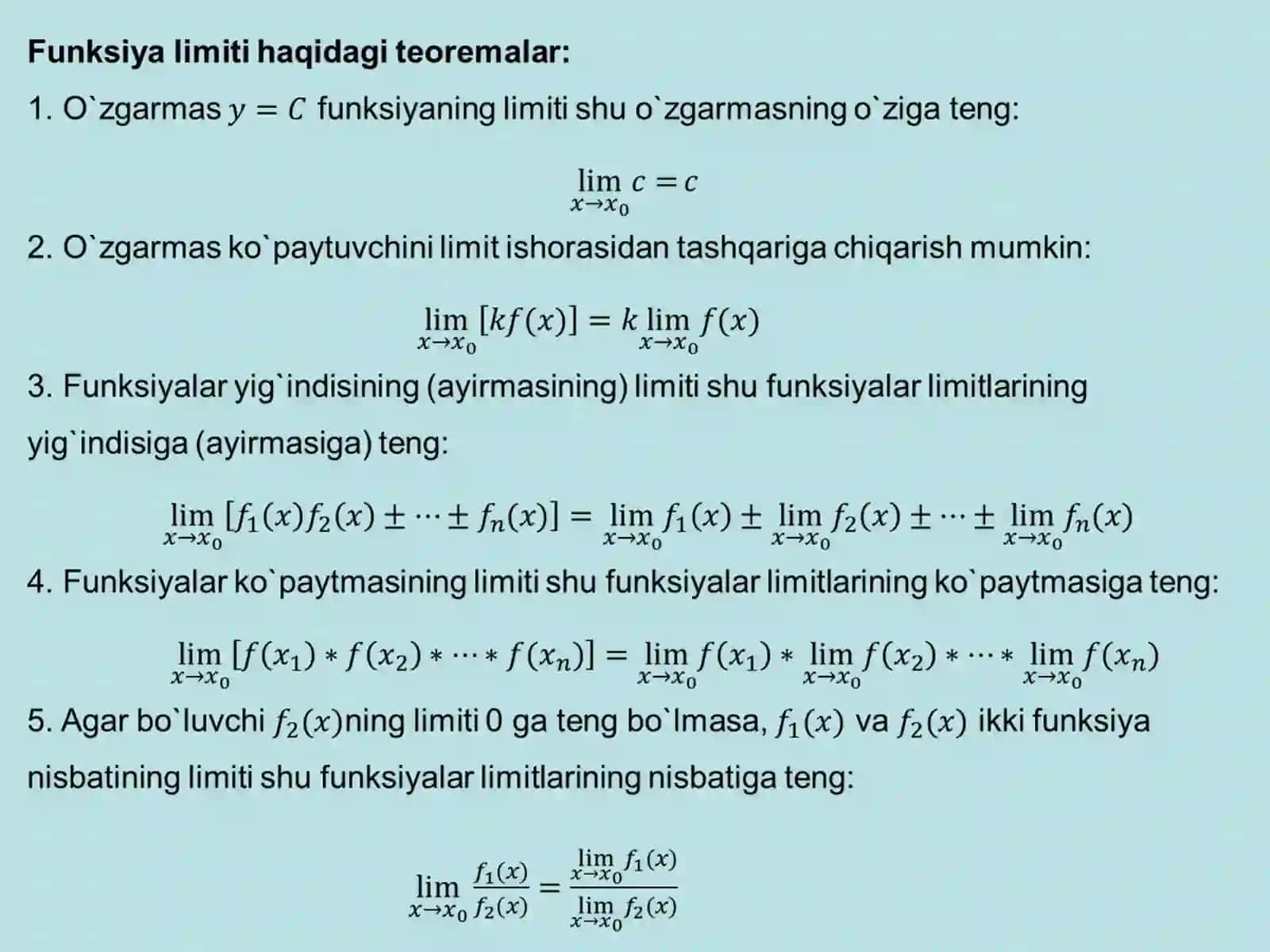 Funksiyaninglimiti 4