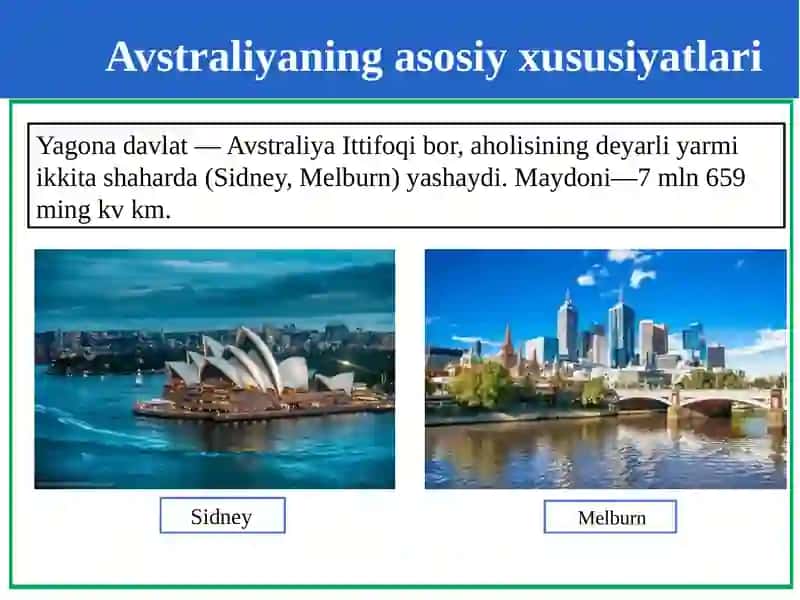 Avstraliyaning geografik xususiyatlari 4